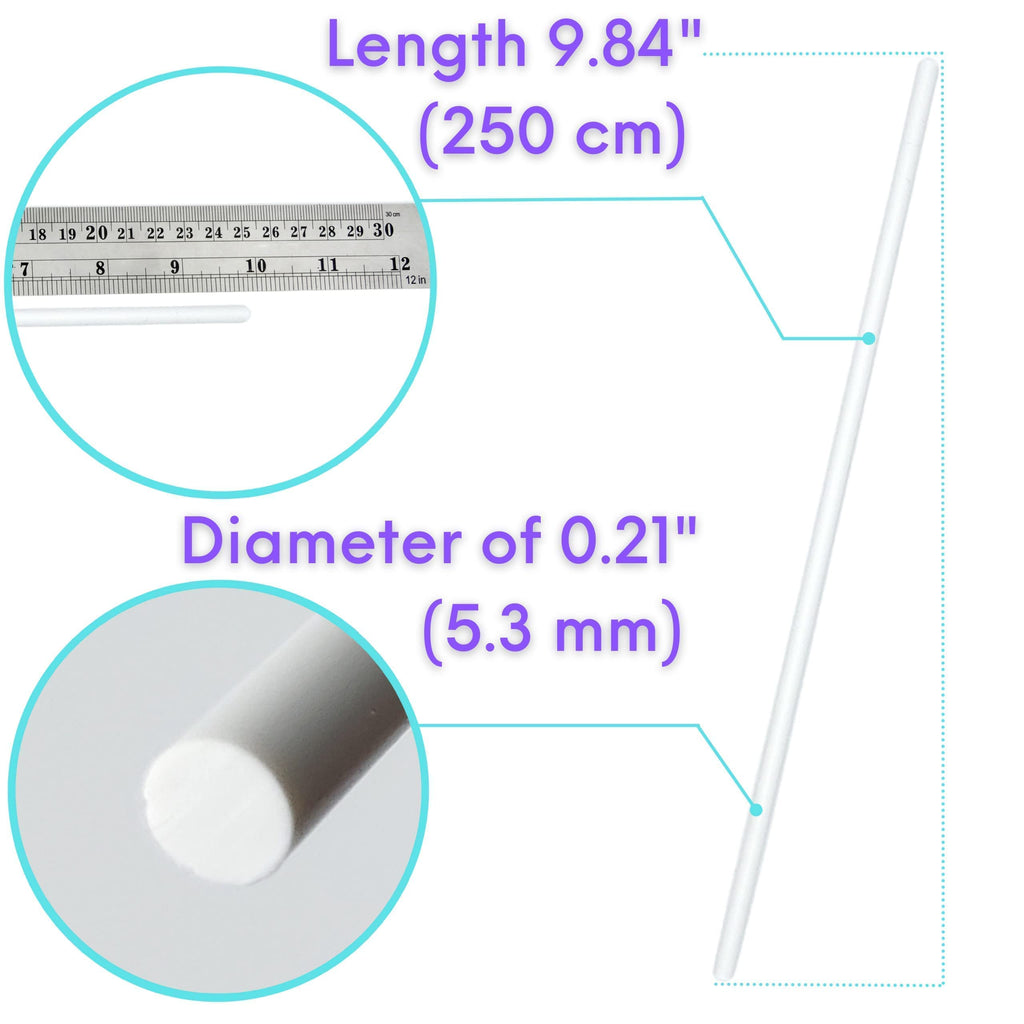 OMPERIO Plastic Sticks for Crafts | Durable PVC Dowel Rods for DIY ...